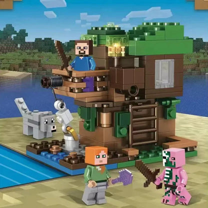 Farm Village Cartoon Tree House Block Educational Toy