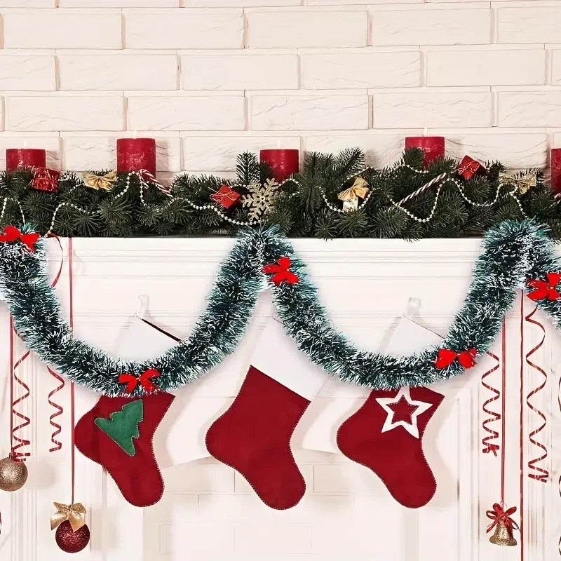 Festive Xmas Ribbon Garland Party & Home Decor