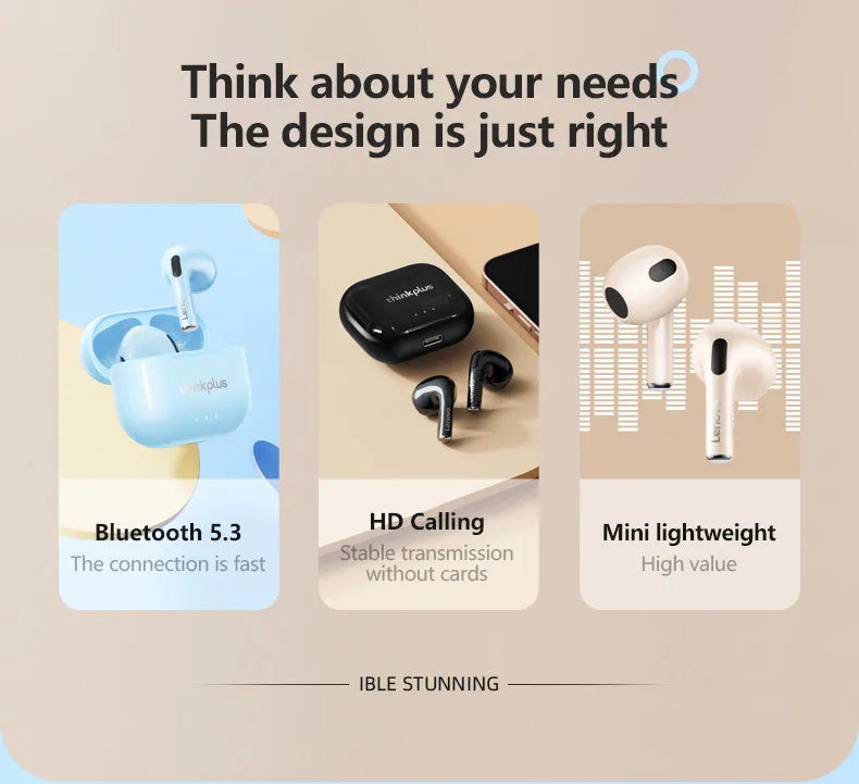 Choice Lenovo LP40 Plus Wireless Bluetooth Earphones