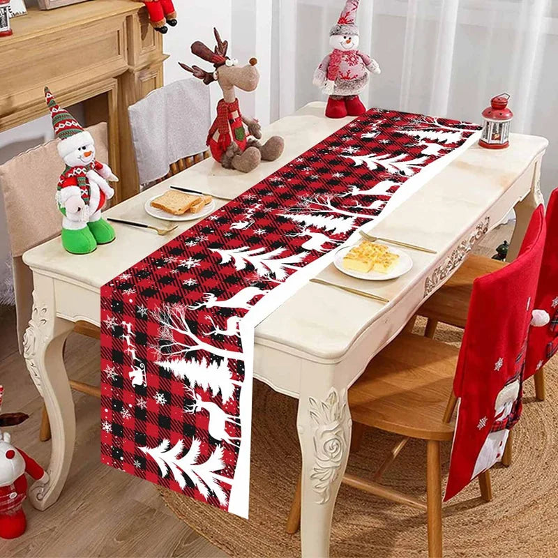 Christmas Table Runner Santa Claus Decoration