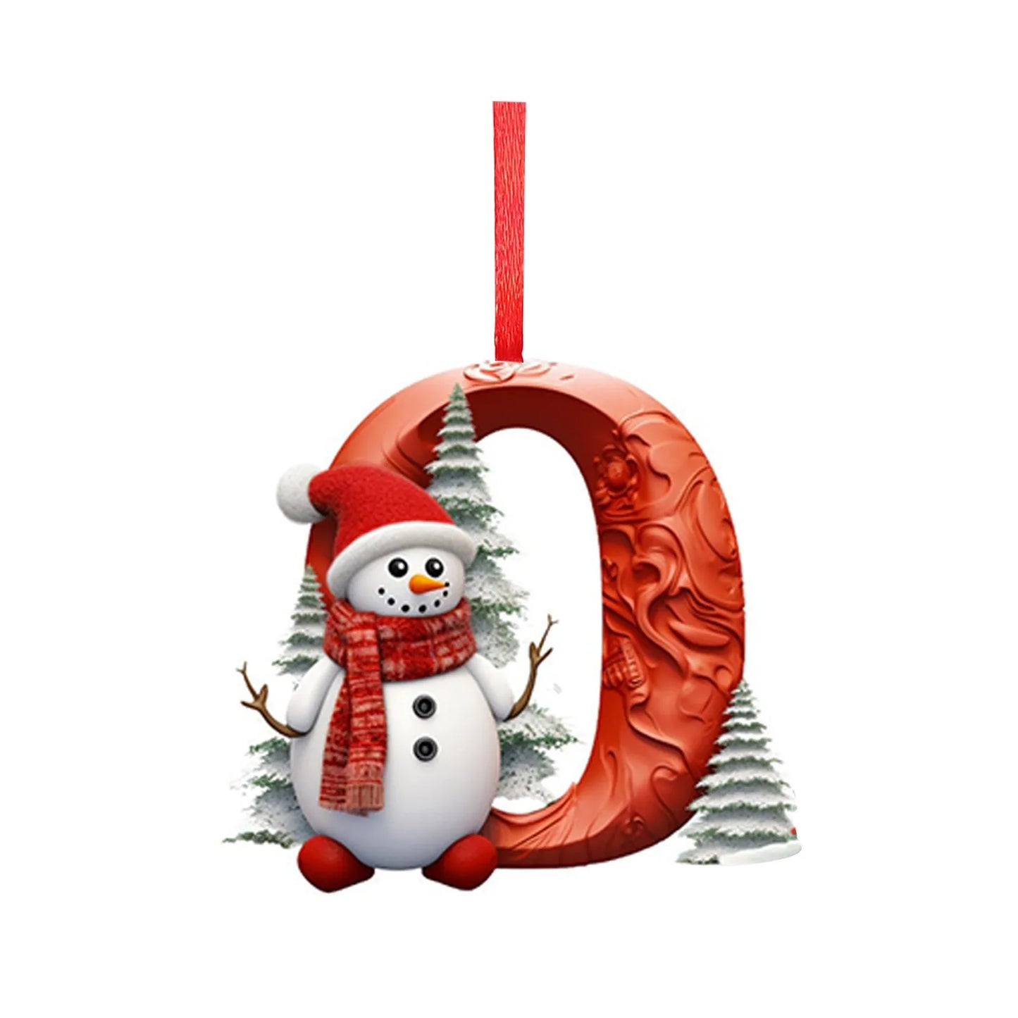 Christmas Tree Letter Pendant A-Z Ornaments 2025