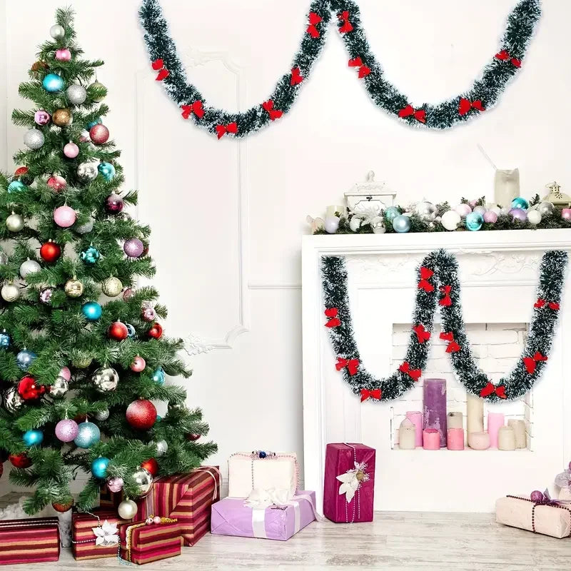 Festive Xmas Ribbon Garland Party & Home Decor