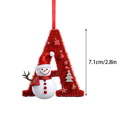 Christmas Tree Letter Pendant A-Z Ornaments 2025